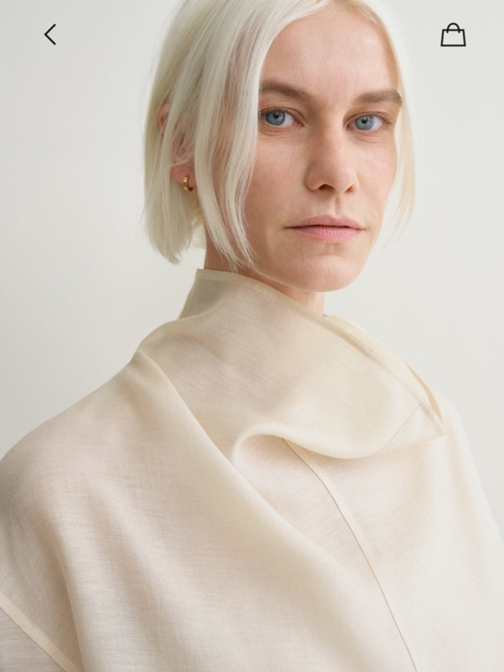 {Toteme} Funnel Neck Organza